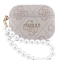 Guess для Airpods Pro 3 чехол PU leather 4G with Classic metal logo and Pearl hand strap Pink