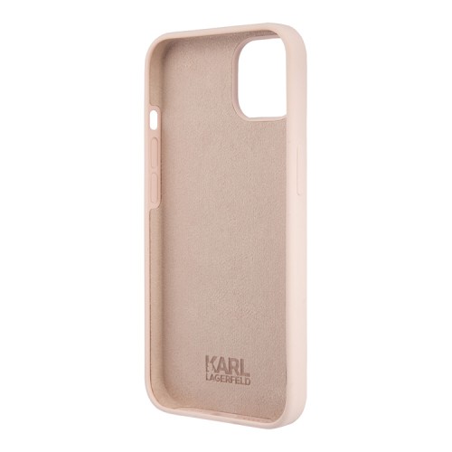 Karl Lagerfeld Liquid silicone Choupette Hard чехол для iPhone 13 mini, розовый