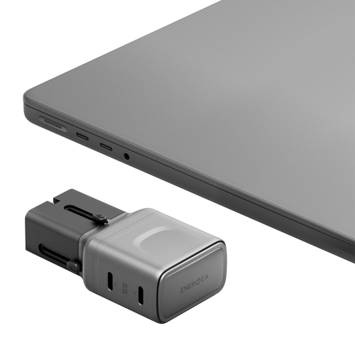 Energea СЗУ TravelGo adapter 65, 2USB-C PD65W 150 countries Gunmetal