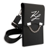 Karl Lagerfeld для смартфонов сумка Wallet Phone Pouch Saffiano Autograph with Chain Black