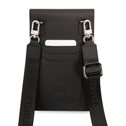 Karl Lagerfeld для смартфонов сумка Wallet Phone Pouch Saffiano Autograph with Chain Black