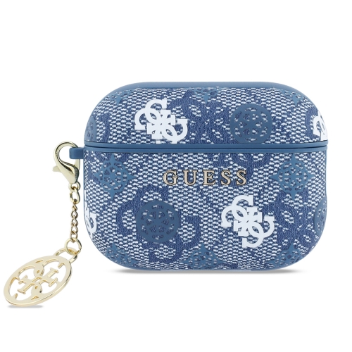 Guess для Airpods Pro 3 чехол PU 4G Colored Peony with 4G Charm Blue