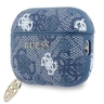 Guess для Airpods Pro 3 чехол PU 4G Colored Peony with 4G Charm Blue