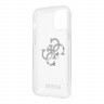 Чехол Guess 4G Big logo Hard Transparent +Silver charm для iPhone 12 | 12 Pro