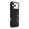BMW для iPhone 17 Pro Max чехол M-series Liquid silicone Vertical logo Hard Black (MagSafe)