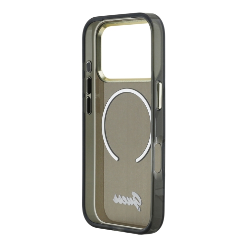 Guess для iPhone 17 Pro Max чехол IML Script Metal logo and Camera Hard Black (MagSafe)