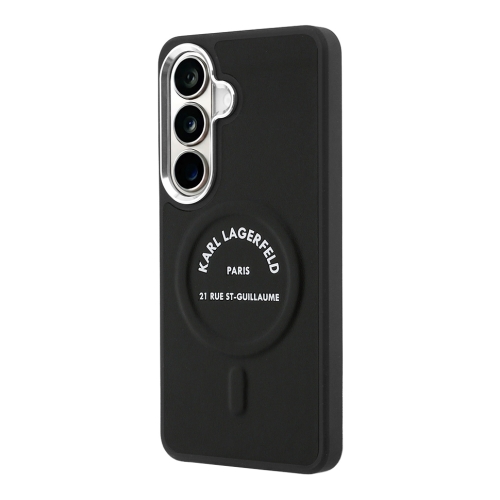 Karl Lagerfeld для Galaxy S26+ чехол PU Smooth leather RSG logo Metal camera Hard Black (MagSafe)