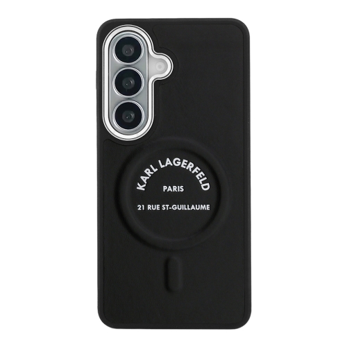 Karl Lagerfeld для Galaxy S26+ чехол PU Smooth leather RSG logo Metal camera Hard Black (MagSafe)