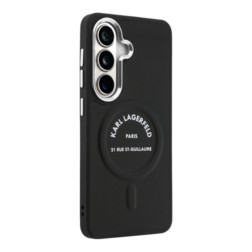 Karl Lagerfeld для Galaxy S26+ чехол PU Smooth leather RSG logo Metal camera Hard Black (MagSafe)