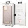 Чехол Guess PU 4G Plate metal logo Hard для iPhone 13 Pro Max, розовый (Magsafe)