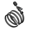 Energea Кабель Sheath Travel 2-in-1 USB-C to C+A 60W 480 Mbps Gunmetal 1.2m
