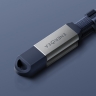Energea Кабель Sheath Travel 2-in-1 USB-C to C+A 60W 480 Mbps Gunmetal 1.2m