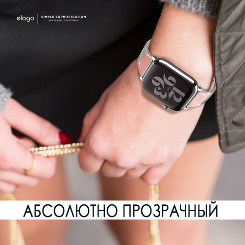 Ремешок Elago Clear TPU Band для Apple Watch 49-46-45-44 mm, прозрачный