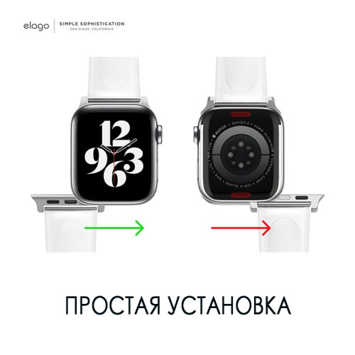 Ремешок Elago Clear TPU Band для Apple Watch 49-46-45-44 mm, прозрачный