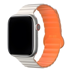 BlueO для Apple Watch 44/45/46/49 mm ремешок Magnetic Silicone Watch Band Orange