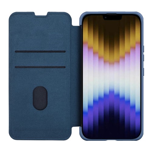 Чехол Nillkin Qin Pro (Cloth) для iPhone 14, Elite Blue