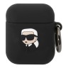 Чехол Lagerfeld Silicone case with ring NFT 3D Karl для Airpods 1/2, черный