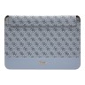 Чехол Guess Sleeve 4G Bottom stripe Metal logo для ноутбуков 13-14", голубой