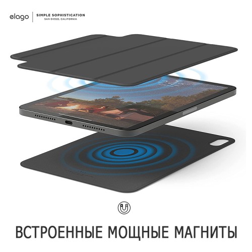 Чехол Elago Magnetic Folio для iPad Mini 7 (2024) / 6 (2021), Dark Grey