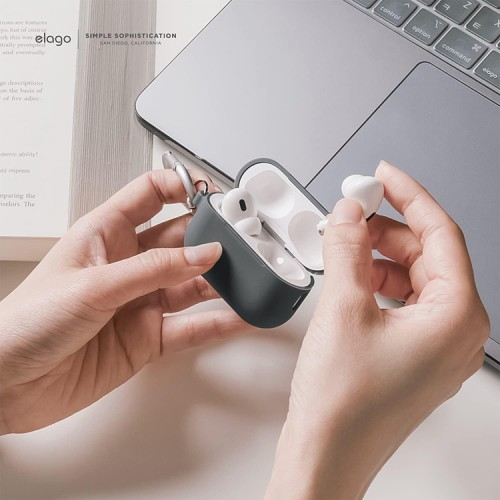 Elago для AirPods Pro 2 чехол Silicone Hang case Dark Grey (new)