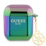 Guess для Airpods 1/2 чехол PC/TPU with 4G Charm Iridescent Black