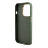 Guess для iPhone 15 Pro Max чехол Liquid silicone Gold metal logo & Camera frame Hard Khaki