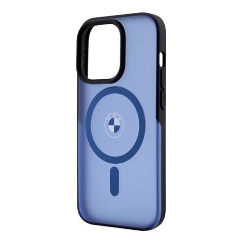 BMW для iPhone 15 Pro Max чехол Signature PC/TPU Frosted Hard Blue (MagSafe)