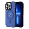 BMW для iPhone 15 Pro Max чехол Signature PC/TPU Frosted Hard Blue (MagSafe)