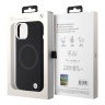 BMW для iPhone 15 чехол Signature Liquid silicone Laser Ring Hard Black (MagSafe)