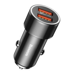 Автомобильная зарядка Baseus Small Screw,  2 USB, Quick Charge 3.0, 36 W