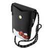 Hello Kitty для смартфонов сумка Wallet Phone Bag PU Grained leather Hidden Kitty with Cord Black