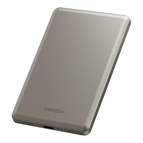 EnergEA АКБ AluPac AIR, 5000W MagSafe 15W USB-C 20W Ultra Light Aluminium Natural Titanium