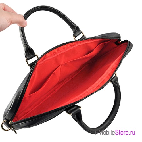 Guess сумка из искусственной кожи Saffiano Bag для ноутбука до 15.6", черная