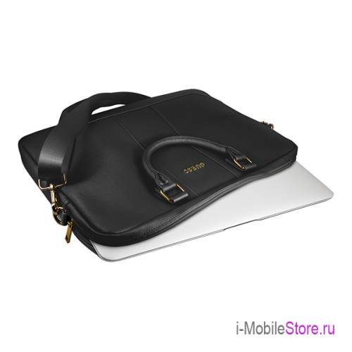 Guess сумка из искусственной кожи Saffiano Bag для ноутбука до 15.6", черная