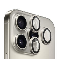 BlueO стекло для iPhone 16 Pro/16 Pro Max, Camera lens Armor Aluminium 3 шт. Natural Grey (+installer)