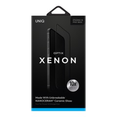 Uniq стекло для iPhone 16 Pro Max OPTIX XENON Nanoceramic Clear/Black (+installer)