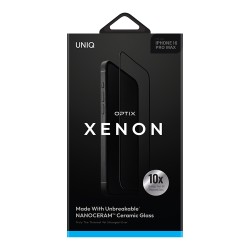 Uniq стекло для iPhone 16 Pro Max OPTIX XENON Nanoceramic Clear/Black (+installer)