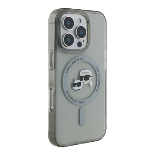 Karl Lagerfeld для iPhone 16 Pro чехол PC/TPU NFT Karl&Choupette Black (MagSafe)