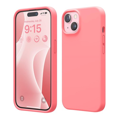 Elago для iPhone 15 чехол Soft silicone (Liquid) Pink