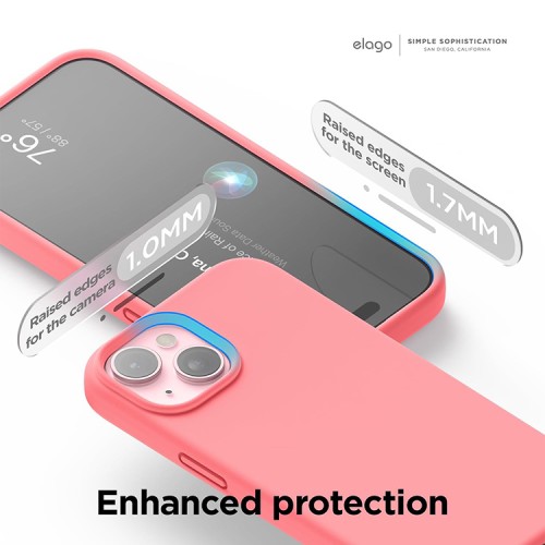 Elago для iPhone 15 чехол Soft silicone (Liquid) Pink