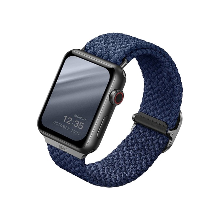 (Уценка) Ремешок Uniq ASPEN Strap Braided для Apple Watch 49-46-45-44 мм, синий