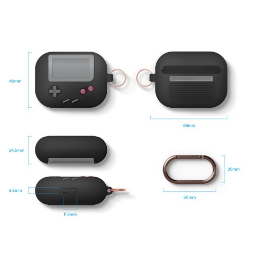 Чехол Elago Unique AW5 Game console Hang case для AirPods Pro, Black