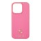 Guess для iPhone 16 Pro чехол PU Grained leather Small 4G metal logo Hard Fuchsia (MagSafe)