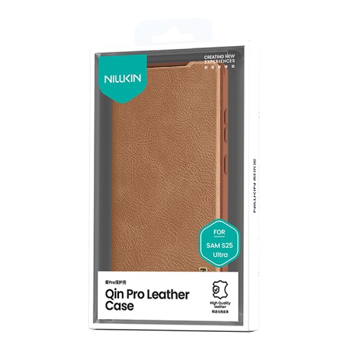 Nillkin для Galaxy S25 Ultra чехол QIN Pro Booktype Brown