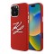 Karl Lagerfeld для iPhone 16 Pro Max чехол Liquid Silicone Metal Logo Initials Hard Red