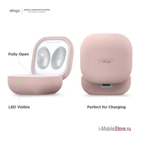 Силиконовый чехол Elago Silicone case для Galaxy Buds 2/Live/Pro, Sand Pink
