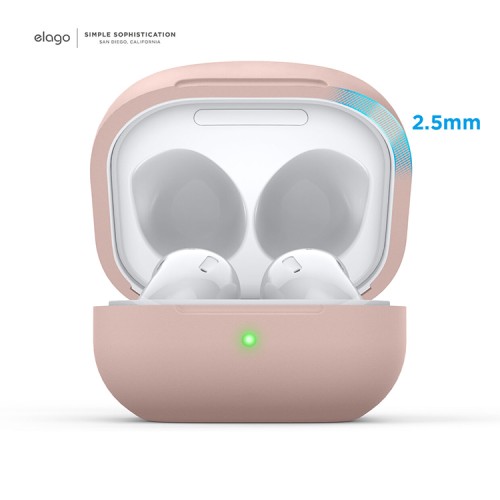 Силиконовый чехол Elago Silicone case для Galaxy Buds 2/Live/Pro, Sand Pink