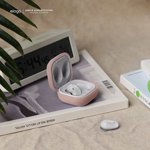 Силиконовый чехол Elago Silicone case для Galaxy Buds 2/Live/Pro, Sand Pink
