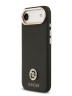 Guess для iPhone Air чехол PU Grained 4G Diamond metal logo Gold camera Hard Black (MagSafe)