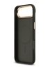 Guess для iPhone Air чехол PU Grained 4G Diamond metal logo Gold camera Hard Black (MagSafe)